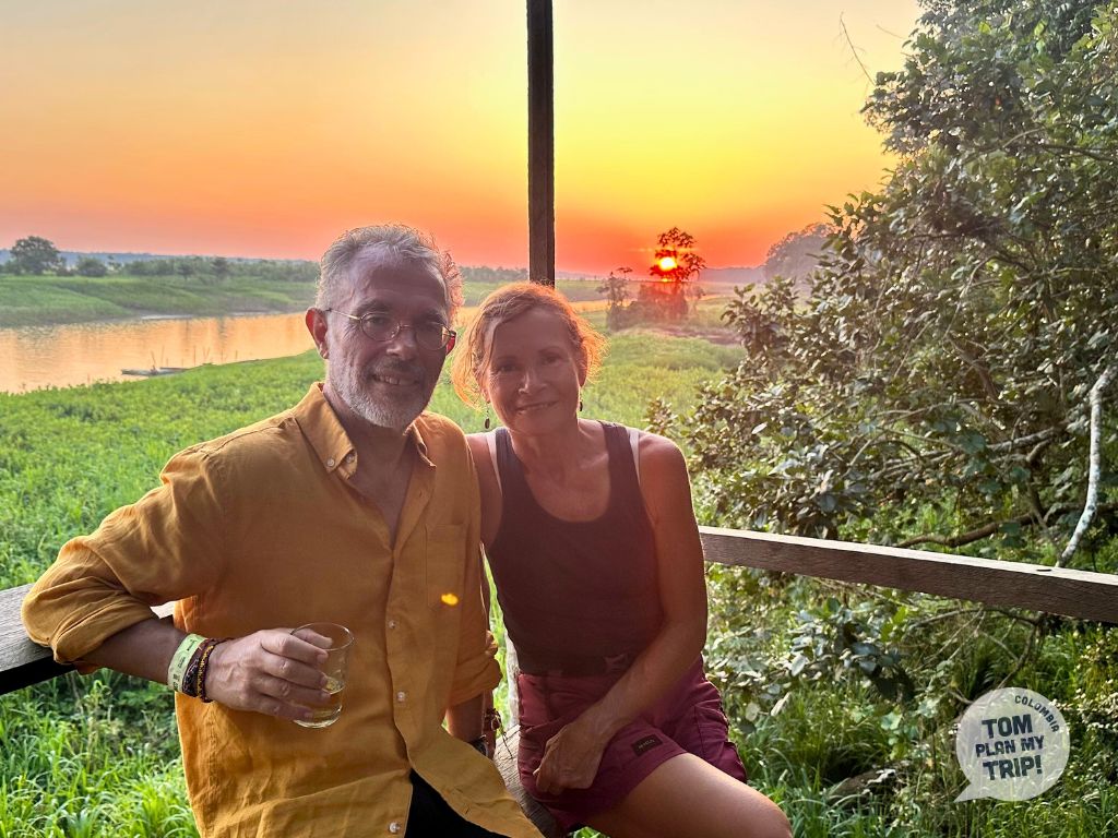 Sunset in Mocagua Amazon Colombia