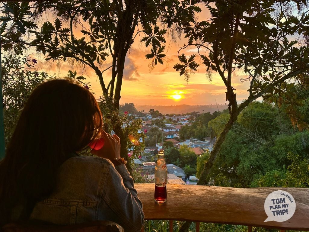 Botanica Restaurant Salento Zona Cafetera Colombia - sunset