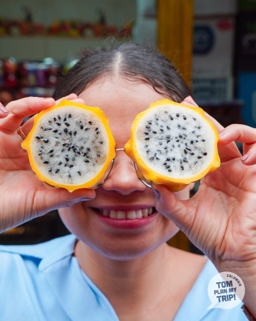 Fruit Tour in La Minorista Market Medellin Antioquia Colombia - Pitaya