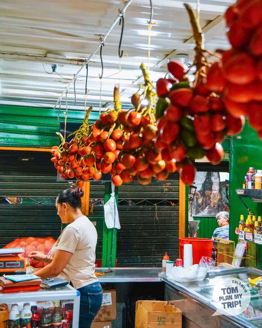 Fruit Tour in Manorista Market Medellin Antioquia Colombia -Chontaduro (1)