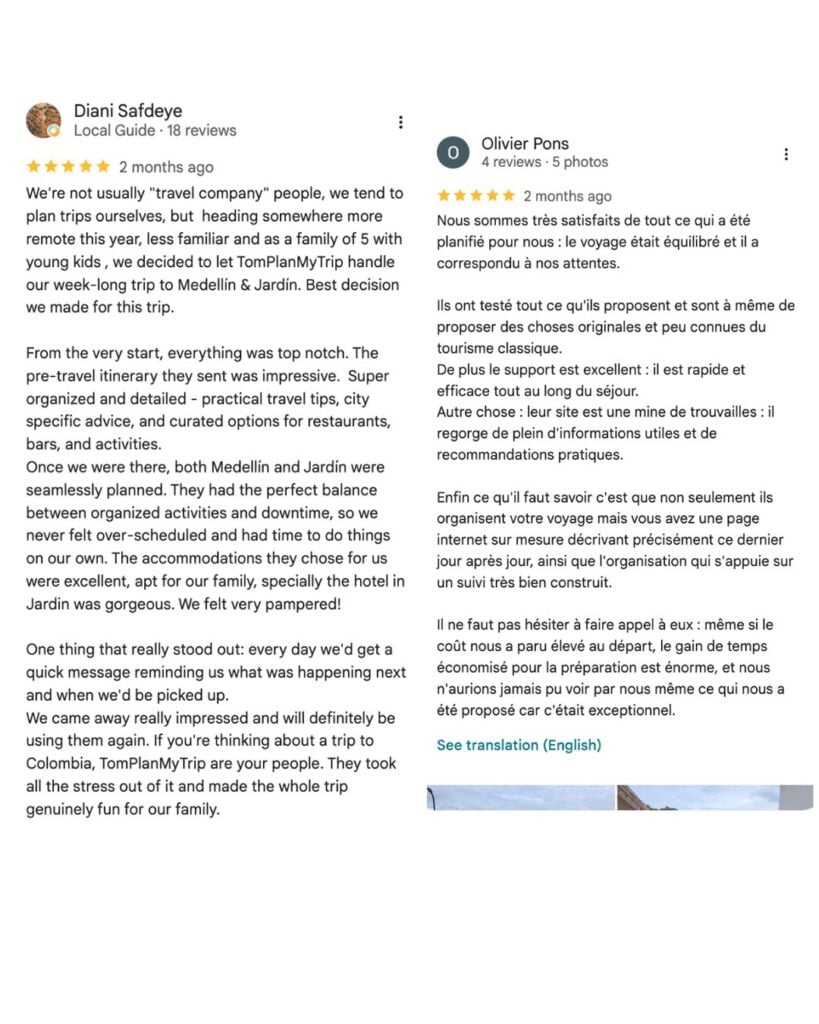 Review Colombia Travel agency Tomplanmytrip
