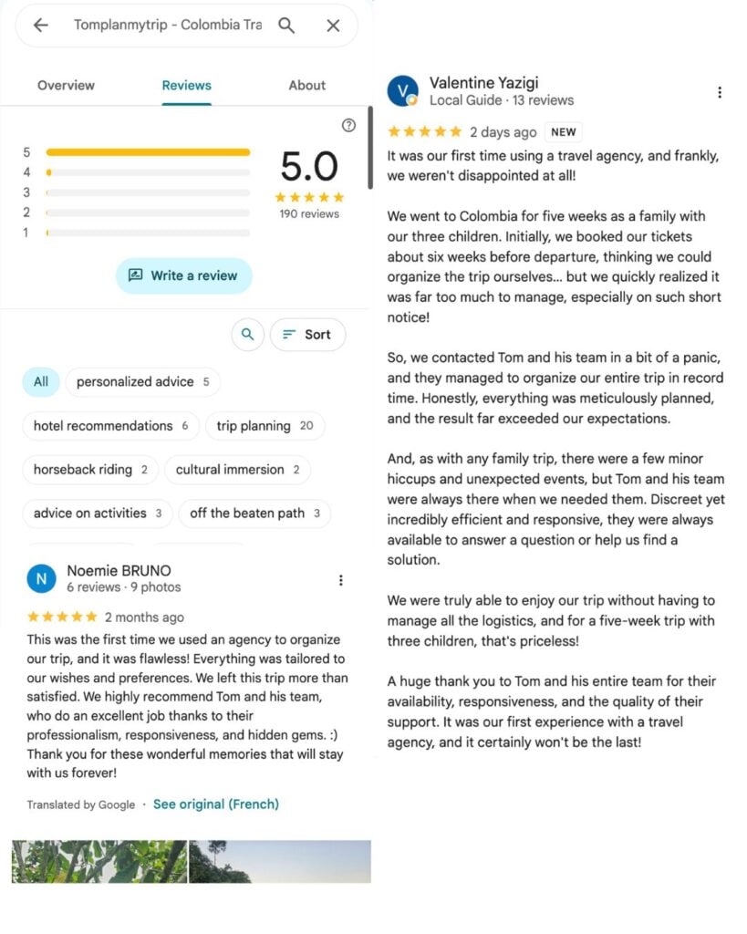 Review Colombia Travel agency Tomplanmytrip